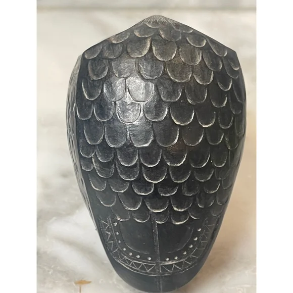 Vintage Boma Hand Carved Soapstone Owl Figurine Vancouver BC Canada 3” - Picture 3 of 8